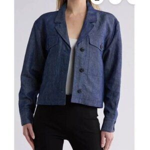 NWT Rag & Bone Jessie Shirt Jacket Denim in Indigo size XS X-Small oversized